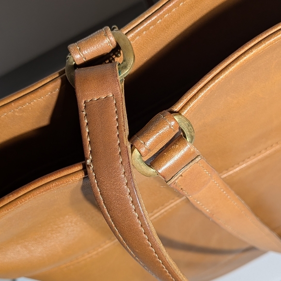 Vintage Coach Tribeca Large Shopper Tote 1998 Camel Leather Handbag Bag 9094 - Picture 15 of 16